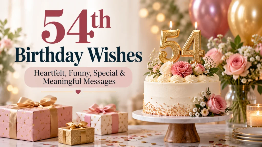 54th Birthday Wishes Heartfelt, Funny, Special & Meaningful Messages