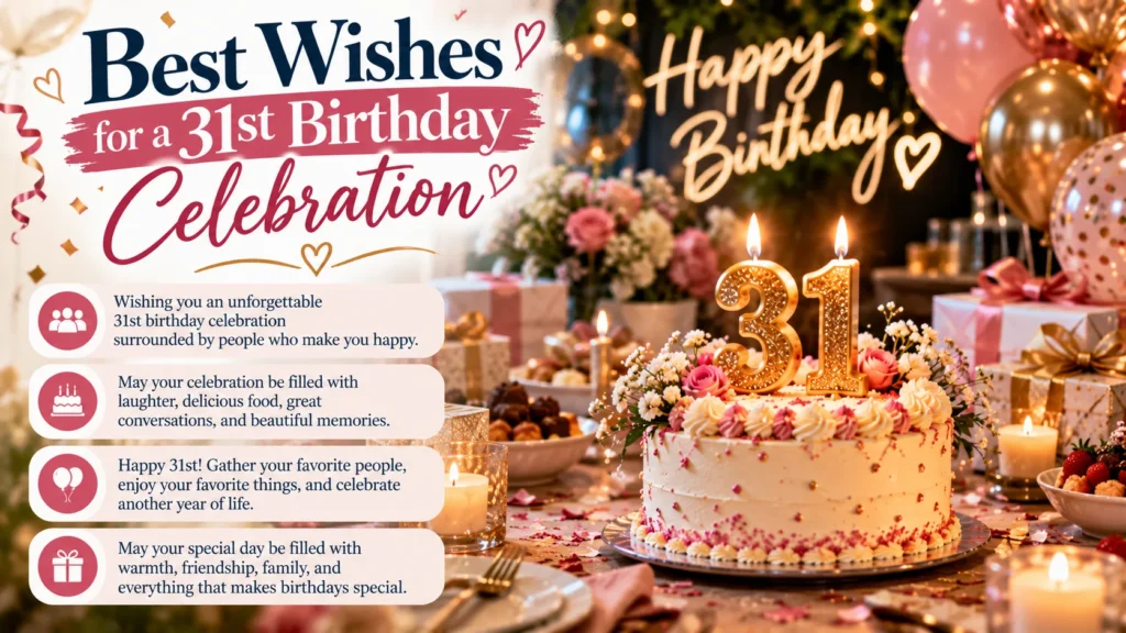 Best Wishes for a 31st Birthday Celebration