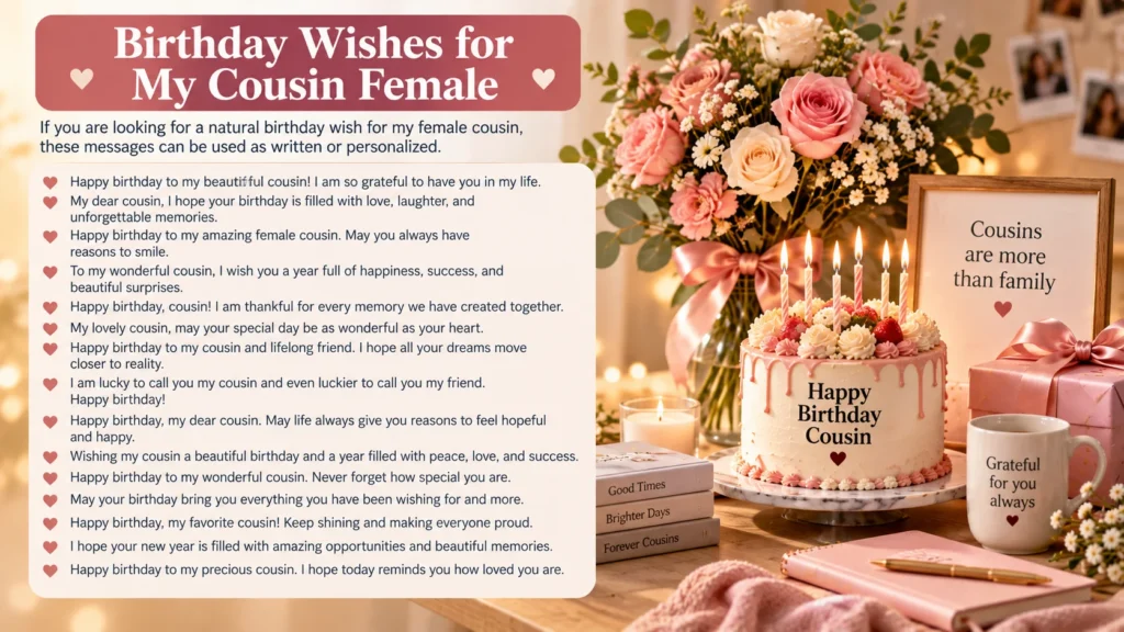Birthday Wishes for My Cousin Female
