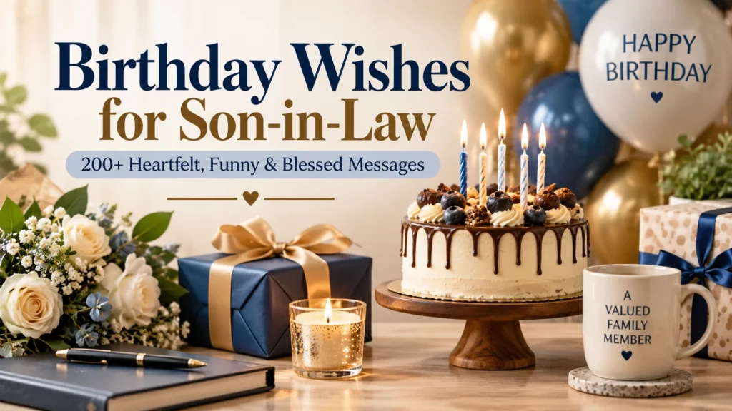 Birthday Wishes for Son in Law and Heartfelt, Funny & Blessed Messages