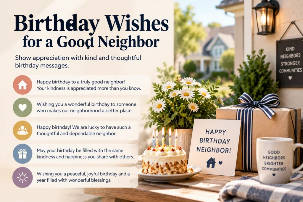 Birthday Wishes for a Good Neighbor