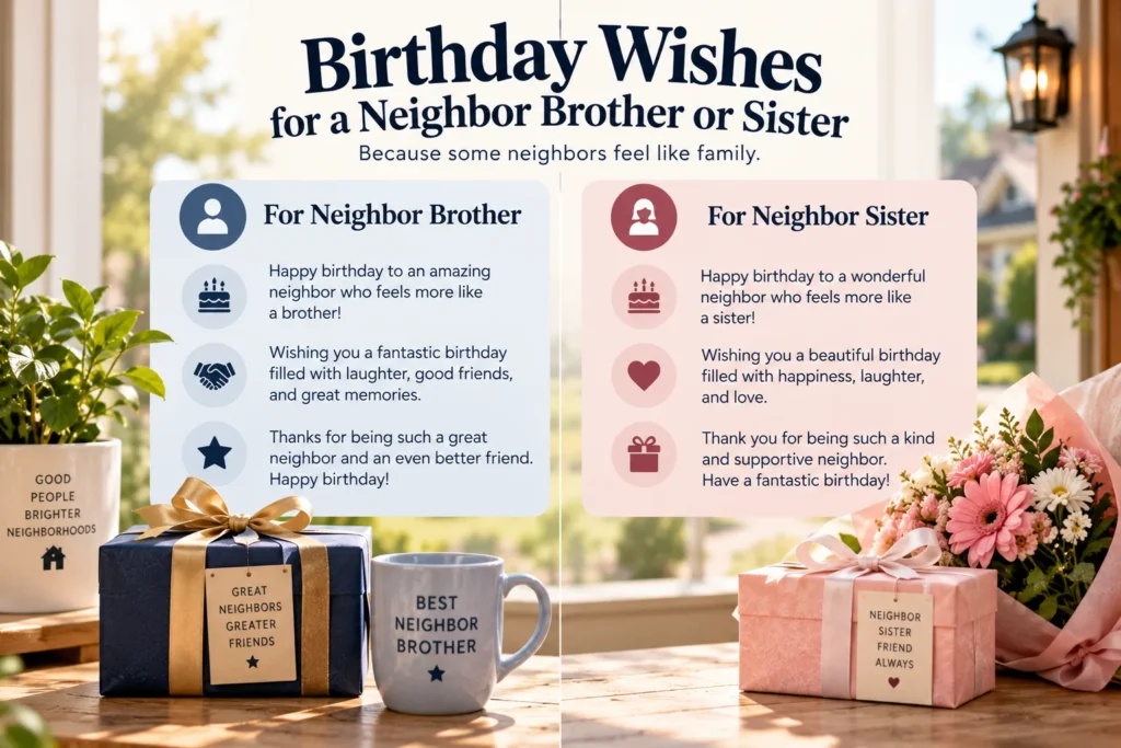 Birthday Wishes for a Neighbor Brother or Sister