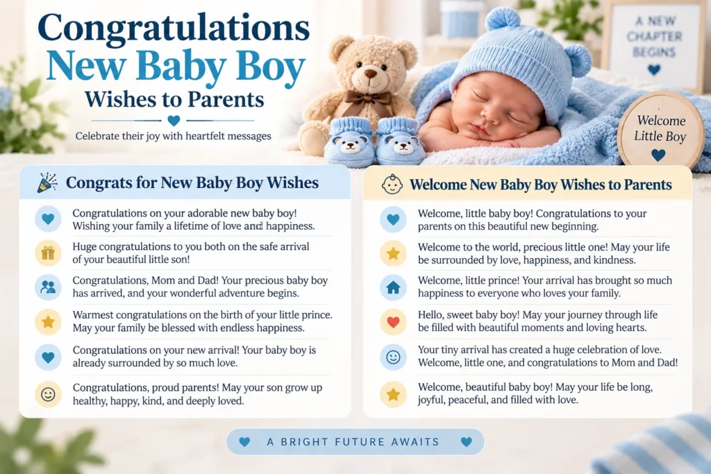 Congratulations New Baby Boy Wishes to Parents