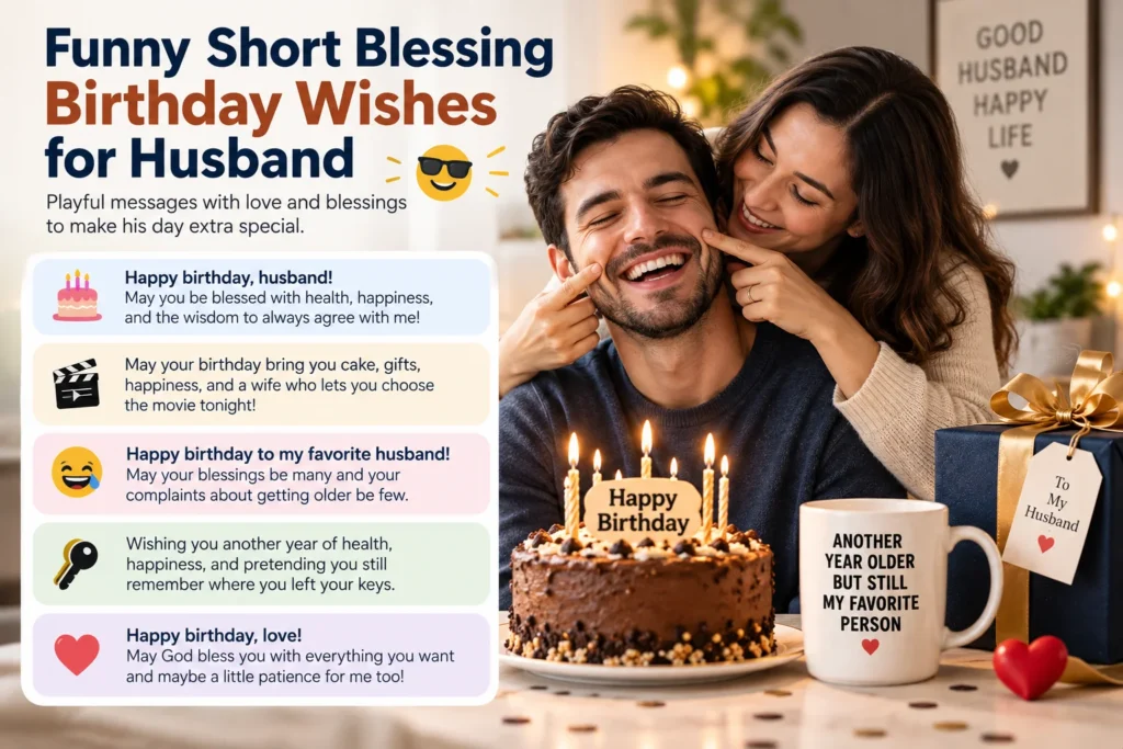 Funny Short Blessing Birthday Wishes for Husband