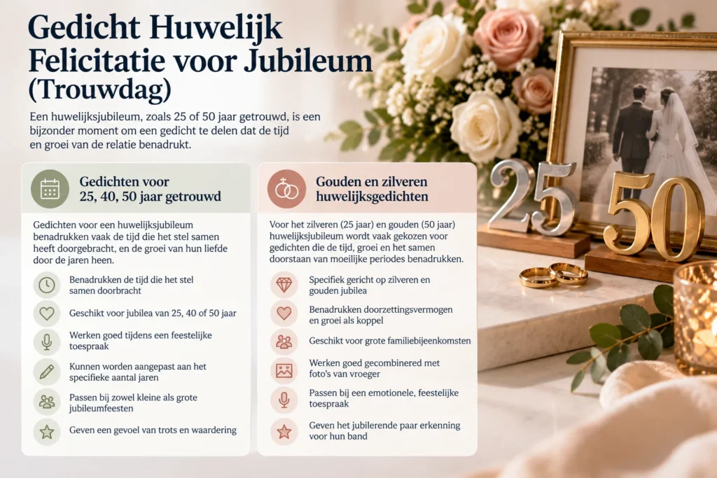Gedicht Huwelijk Felicitatie voor Jubileum (Trouwdag)