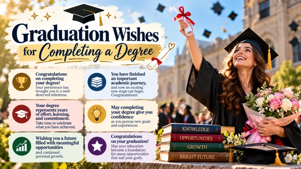 Graduation Wishes for Completing a Degree