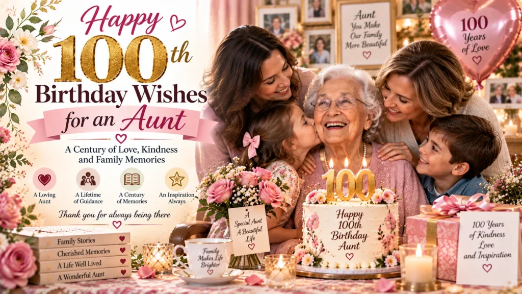 Happy 100th Birthday Wishes for an Aunt