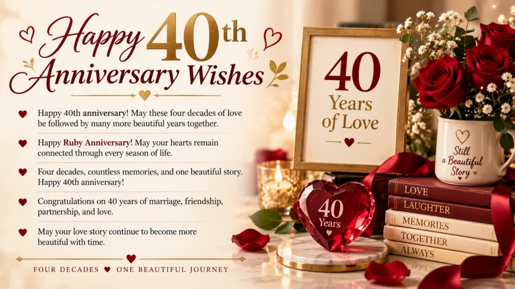 Happy 40th Anniversary Wishes