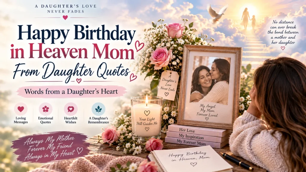 Happy Birthday in Heaven Mom From Daughter Quotes