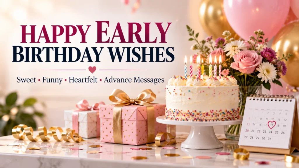 Happy Early Birthday Wishes Sweet, Funny, Heartfelt & Advance Messages