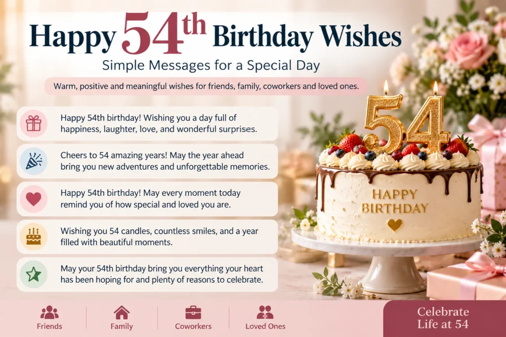 Happy fifty forth Birthday Wishes