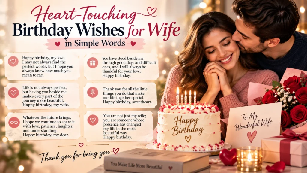 Heart-Touching Birthday Wishes for Wife in Simple Words