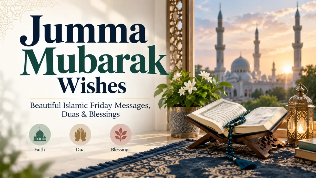 Jumma Mubarak Wishes Beautiful, Islamic, Heartfelt & Blessed Friday Messages