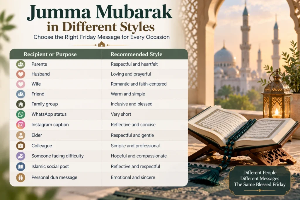 Jumma Mubarak in Different Styles