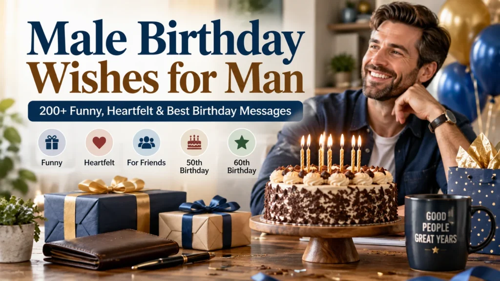Male Birthday Wishes for Man and Funny, Heartfelt & Best Birthday Messages