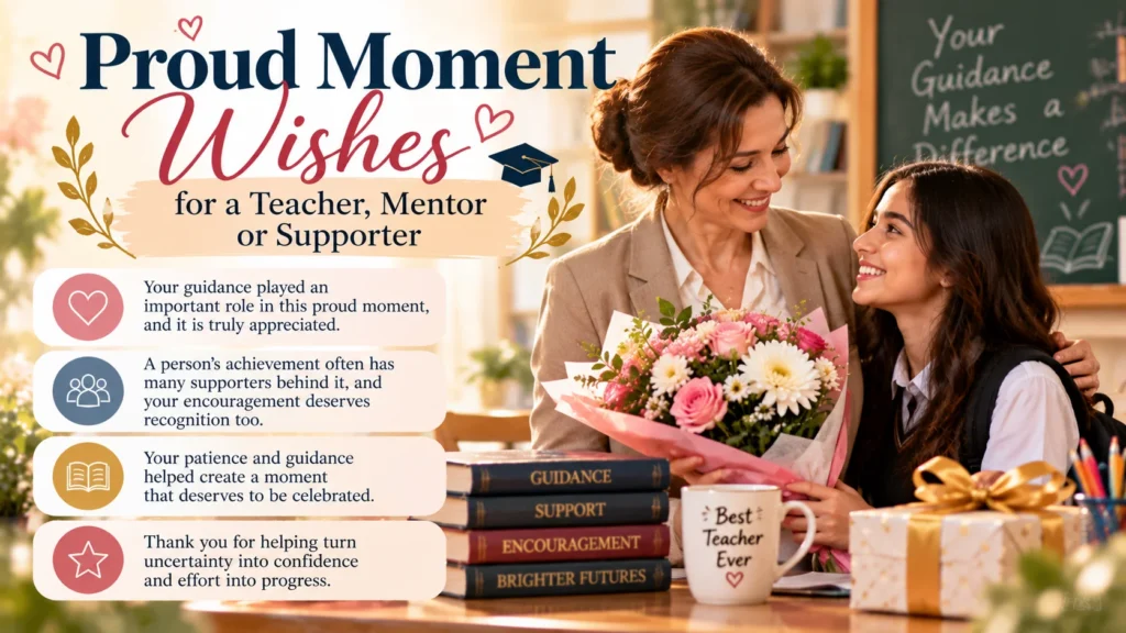 Proud Moment Wishes for a Teacher, Mentor, or Supporter