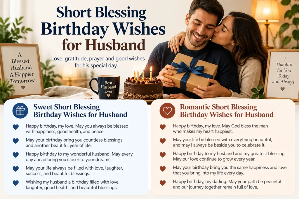 Short Blessing Birthday Wishes for Husband