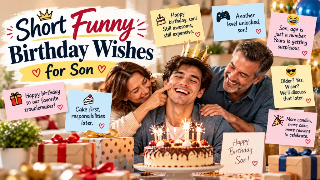 Short Funny Birthday Wishes for Son