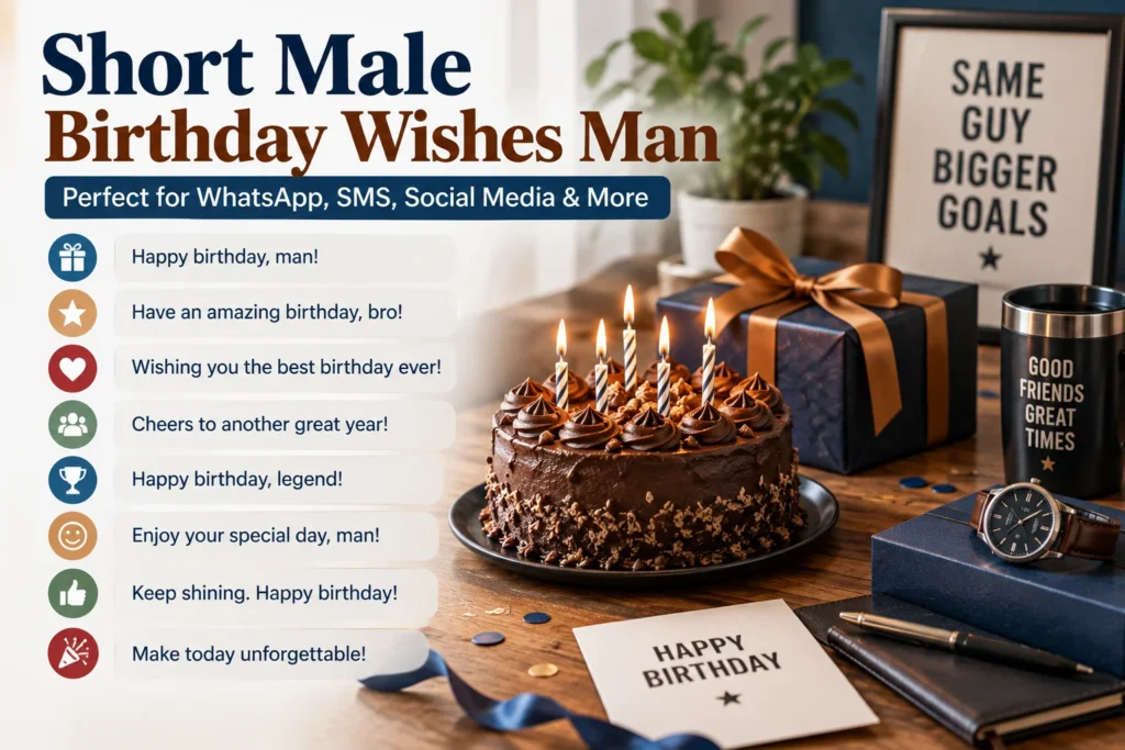 Short Male Birthday Wishes Man